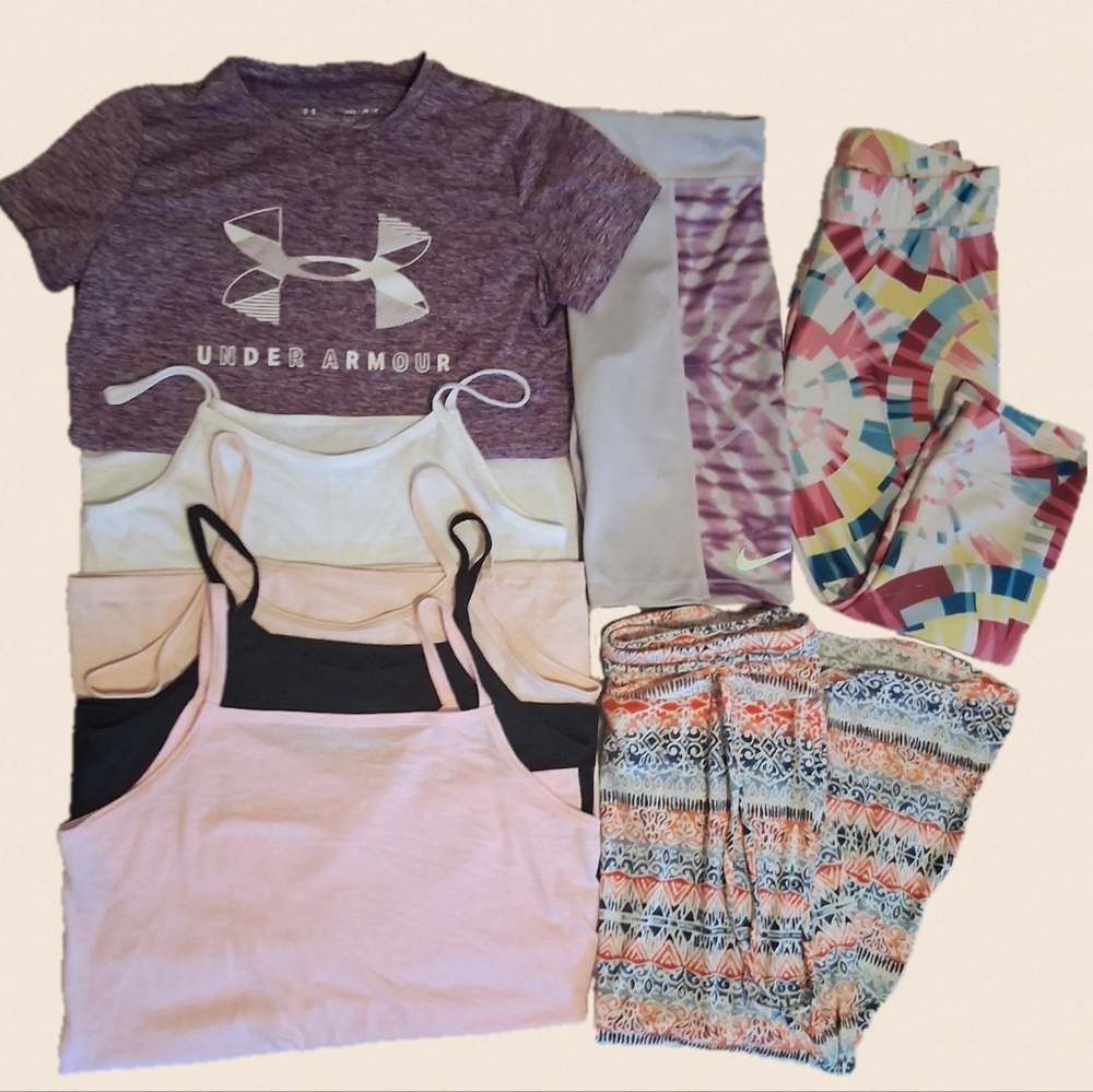 Youth Summer Bundle - Maxi Skirt, Athleisure, Camisoles Girls Size Medium